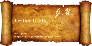 Juriga Ulrik névjegykártya
